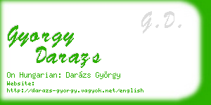 gyorgy darazs business card