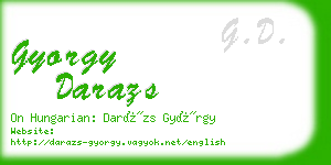 gyorgy darazs business card